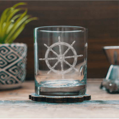 Ship's Wheel Glassware Set of Six - Four Styles - Our Boat House