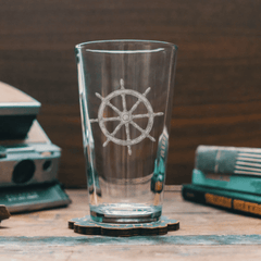 Ship's Wheel Glassware Set of Six - Four Styles - Our Boat House