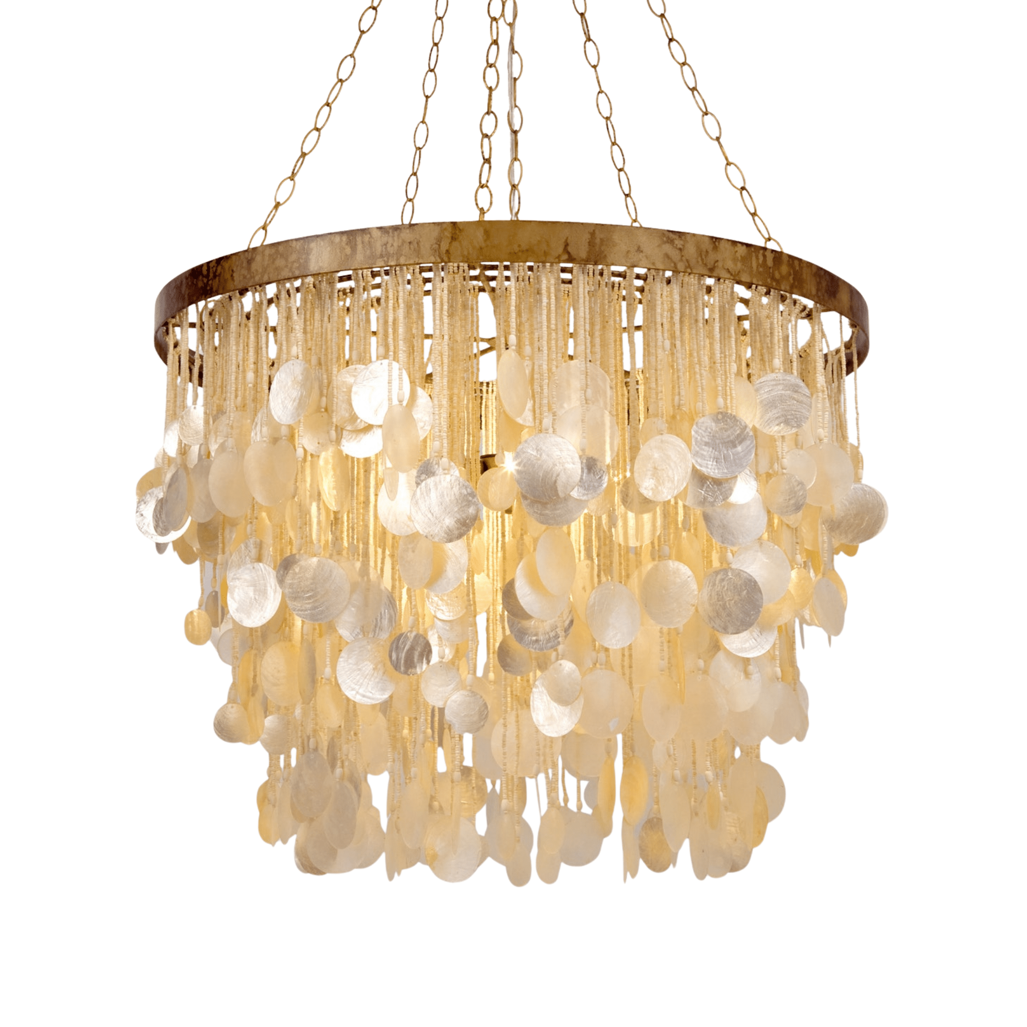 Shira Capiz Shell Chandelier - Our Boat House