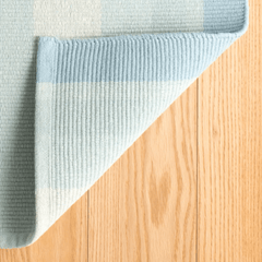 Shore Stripe Handwoven Cotton Rug - Sky Blue - Our Boat House