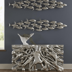 Silver Leaf School of Fish Wall Decor - Our Boat House