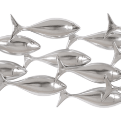 Silver Leaf School of Fish Wall Decor - Our Boat House
