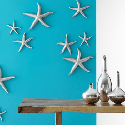 Silver Starfish Wall Art Set - Three Sizes - Our Boat House