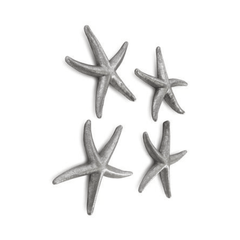 Silver Starfish Wall Art Set - Three Sizes - Our Boat House