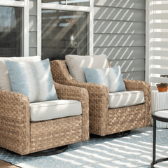 Sky Blue Tides Indoor/Outdoor Pillow - Our Boat House