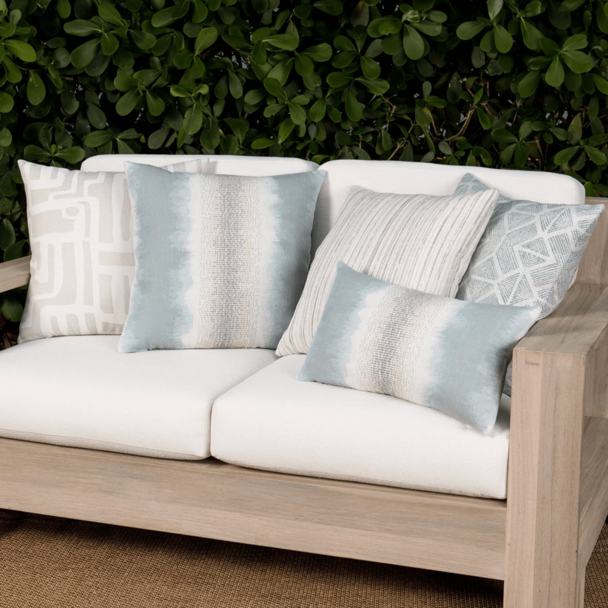 Sky Blue Tides Indoor/Outdoor Pillow - Our Boat House