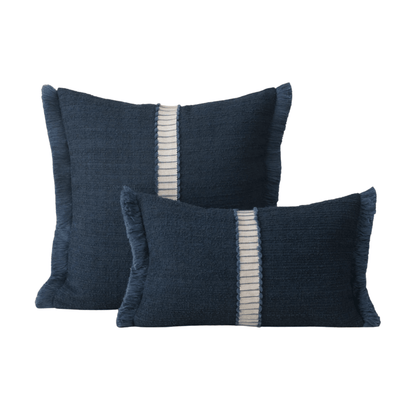 Smugglers Cove Indigo Indoor/Outdoor Pillow - Our Boat House