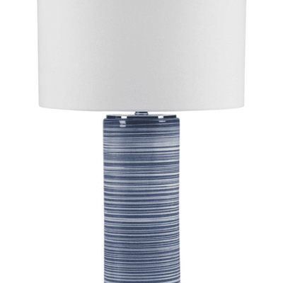 Somerset Indigo Striped Lamp - Our Boat House