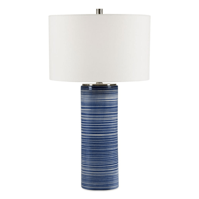 Somerset Indigo Striped Lamp - Our Boat House