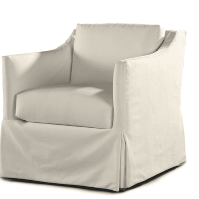 South Seas II Outdoor Slipcovered Swivel Lounge Chair - Our Boat House