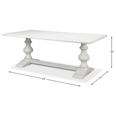 Southern Shores White Trestle Dining Table - Our Boat House
