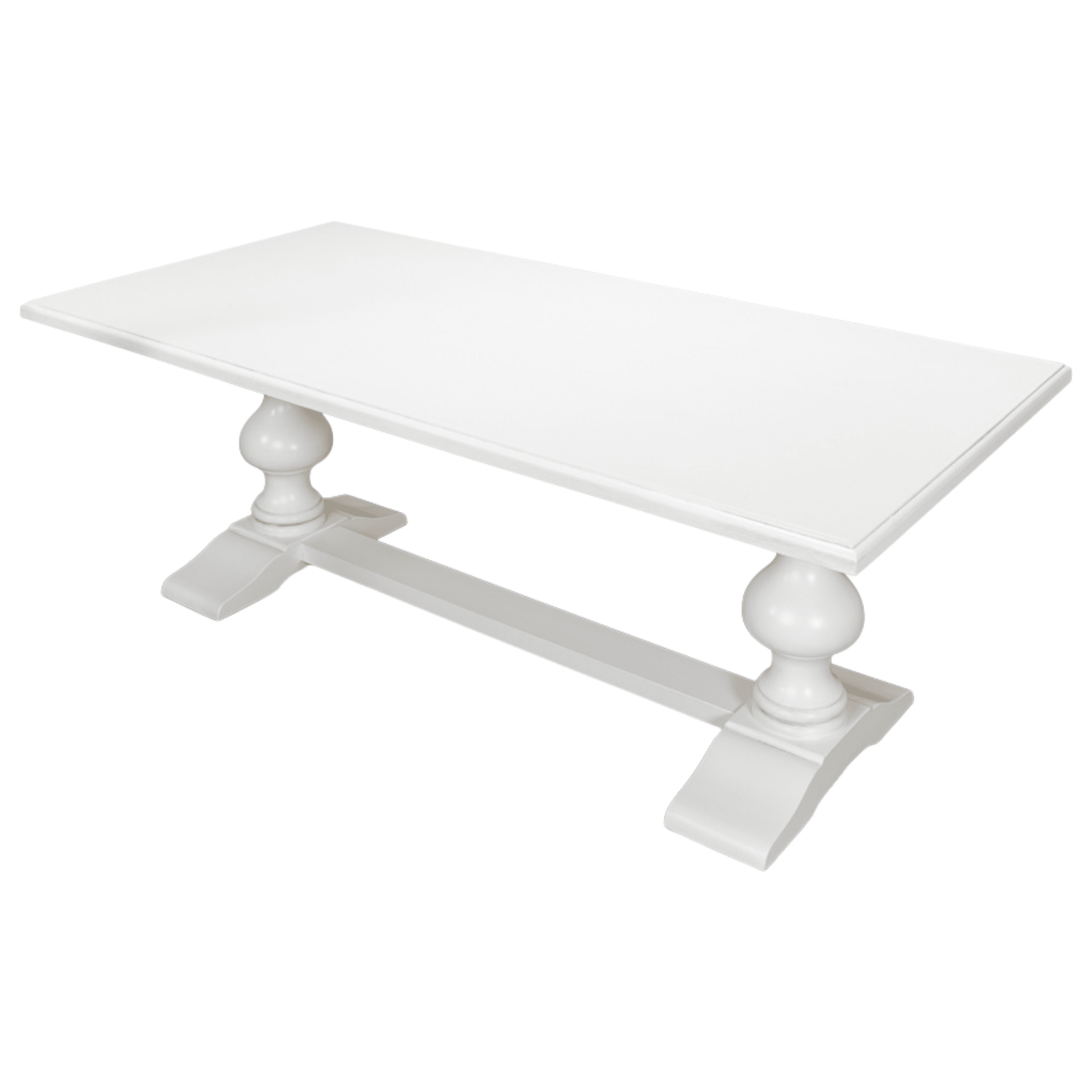 Southern Shores White Trestle Dining Table - Our Boat House