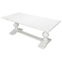 Southern Shores White Trestle Dining Table - Our Boat House