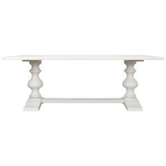 Southern Shores White Trestle Dining Table - Our Boat House