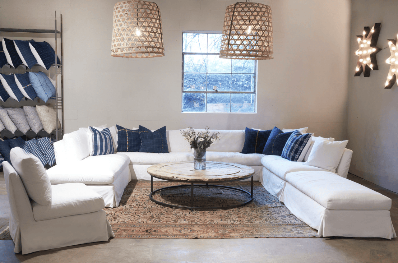 St. Bart's 60in Slipcovered Ottoman/Bench - Our Boat House