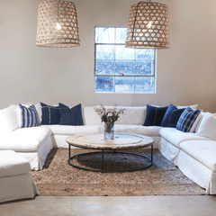St. Bart's Slipcovered Ottoman Bench - Our Boat House