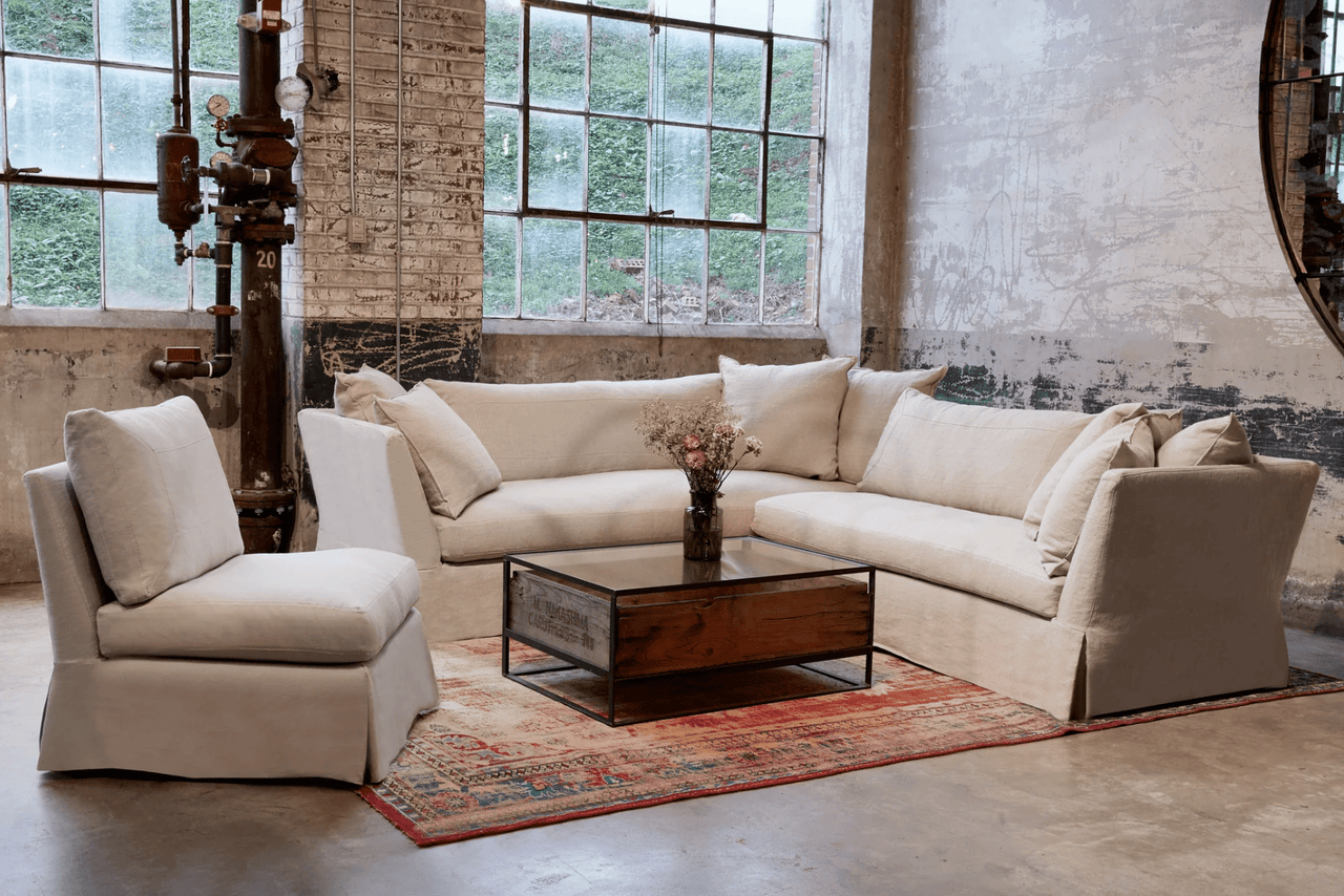 St. Bart's Slipcovered Sectional II - coastal inspired home furnishing lifestyle