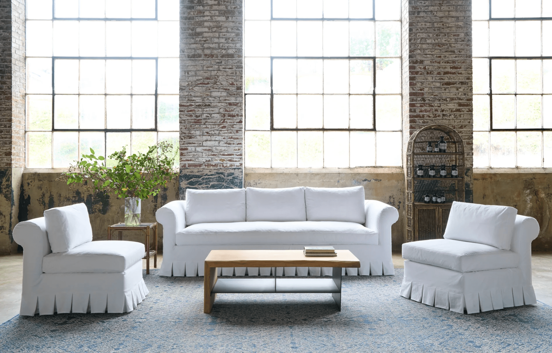 St. Croix Slipcovered Swivel Chair - Our Boat House