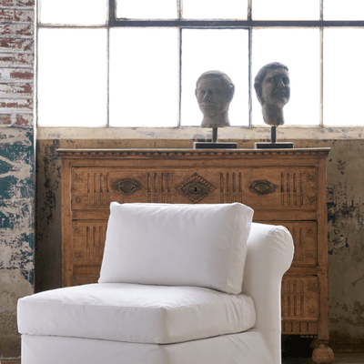 St. Croix Slipcovered Swivel Chair - Our Boat House