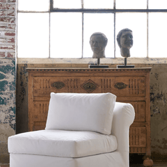 St. Croix Slipcovered Swivel Chair - coastal inspired home furnishing lifestyle