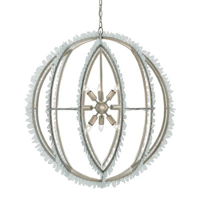 St. Thomas Glass Orb Chandelier - Our Boat House