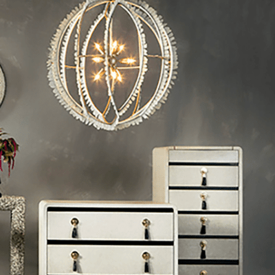 St. Thomas Glass Orb Chandelier - Our Boat House