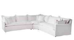 St. Lucia 3pc Two-Arm Slipcovered Sectional