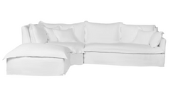 St. Lucia 3pc Slipcovered Sectional w/RAF Sofa