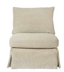 St. Bart's Armless Slipcovered Swivel Chair