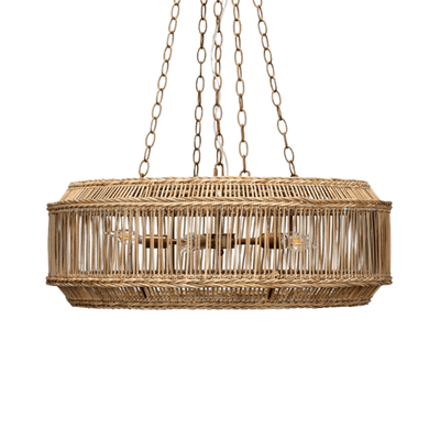 Surf City Rattan Chandelier - Our Boat House
