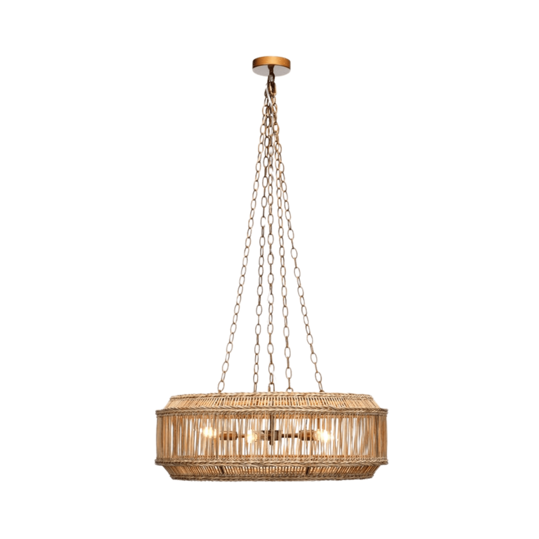 Surf City Rattan Chandelier - Our Boat House