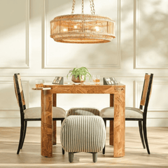 Surf City Rattan Chandelier - Our Boat House