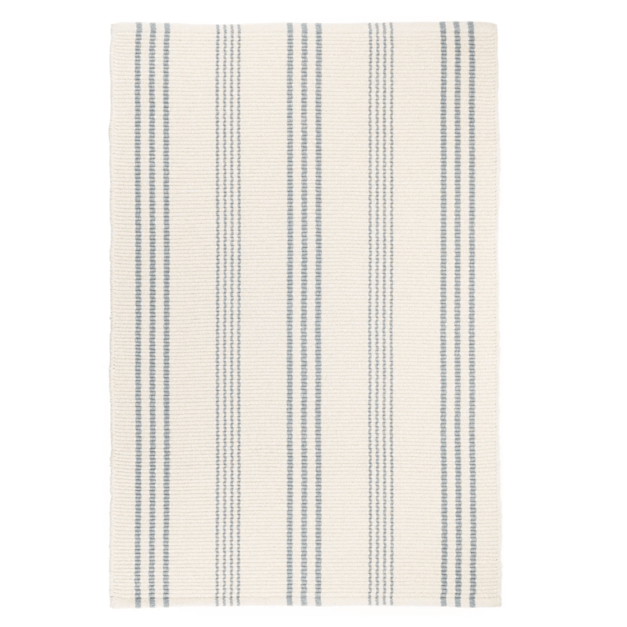 Swedish Stripe Woven Cotton Rug - Cool Light Blue - Our Boat House