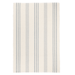 Swedish Stripe Woven Cotton Rug - Cool Light Blue - Our Boat House