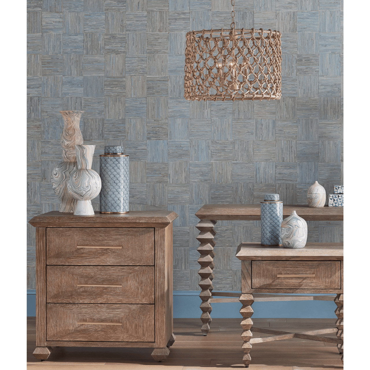 Tahiti Abaca Rope Drum Chandelier - Our Boat House