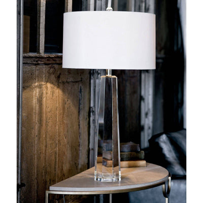 Tapered Hex Crystal Table Lamp - Our Boat House