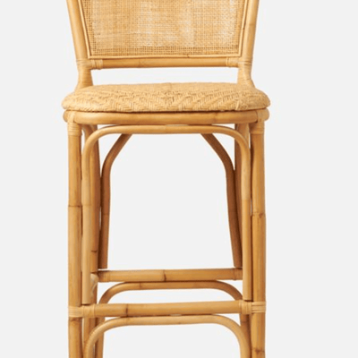 Tatum Woven Rattan Counter Stool - Our Boat House