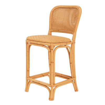 Tatum Woven Rattan Counter Stool - Our Boat House