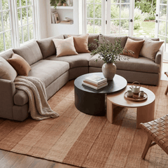 Tayo Modern Striped Indoor Rug - Orange - Our Boat House