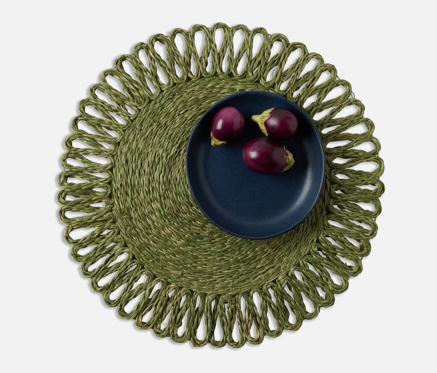 Teigan Round Placemat - Olive - Our Boat House