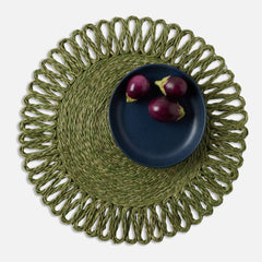 Teigan Round Placemat - Olive - Our Boat House