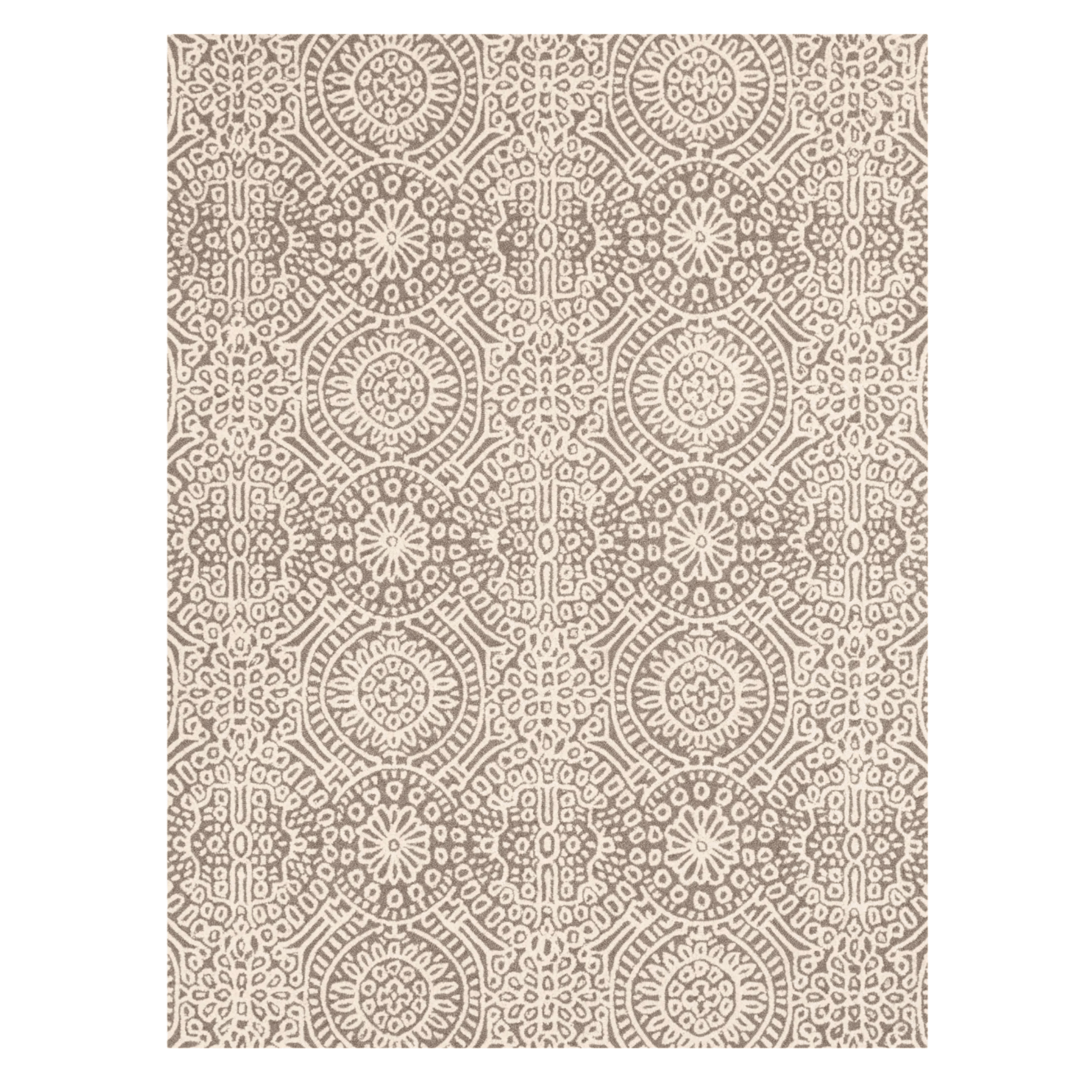 Temple Hand Micro Hooked Wool Rug - Taupe - Our Boat House