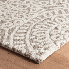 Temple Hand Micro Hooked Wool Rug - Taupe - Our Boat House
