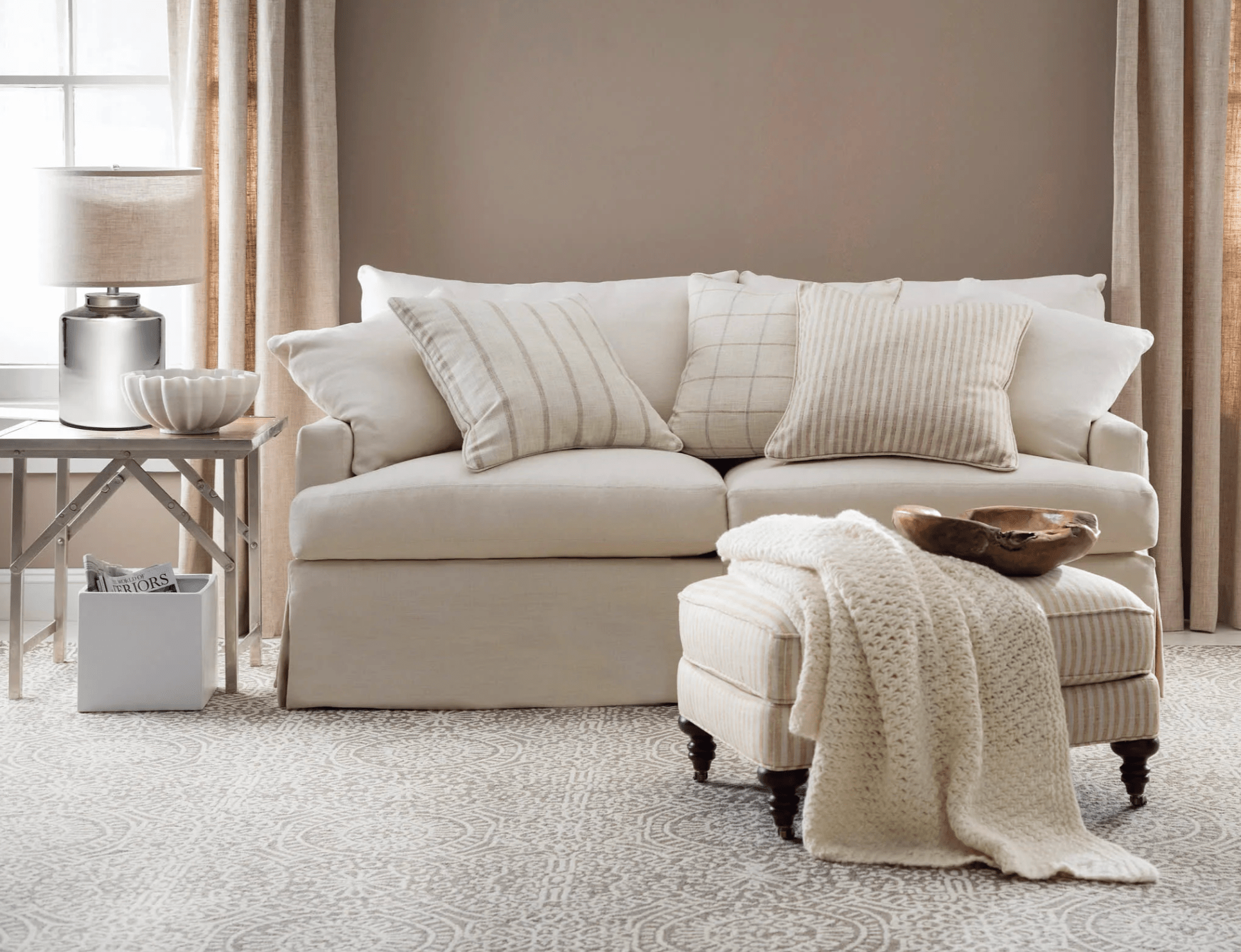 Temple Hand Micro Hooked Wool Rug - Taupe - Our Boat House