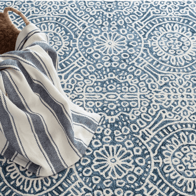 Temple Wool Rug - Ink Blue - Our Boat House