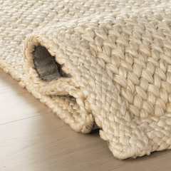 Thale Textured Handmade Jute Rug - Bleach - Our Boat House