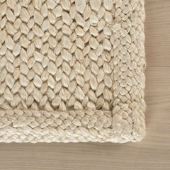 Thale Textured Handmade Jute Rug - Bleach - Our Boat House