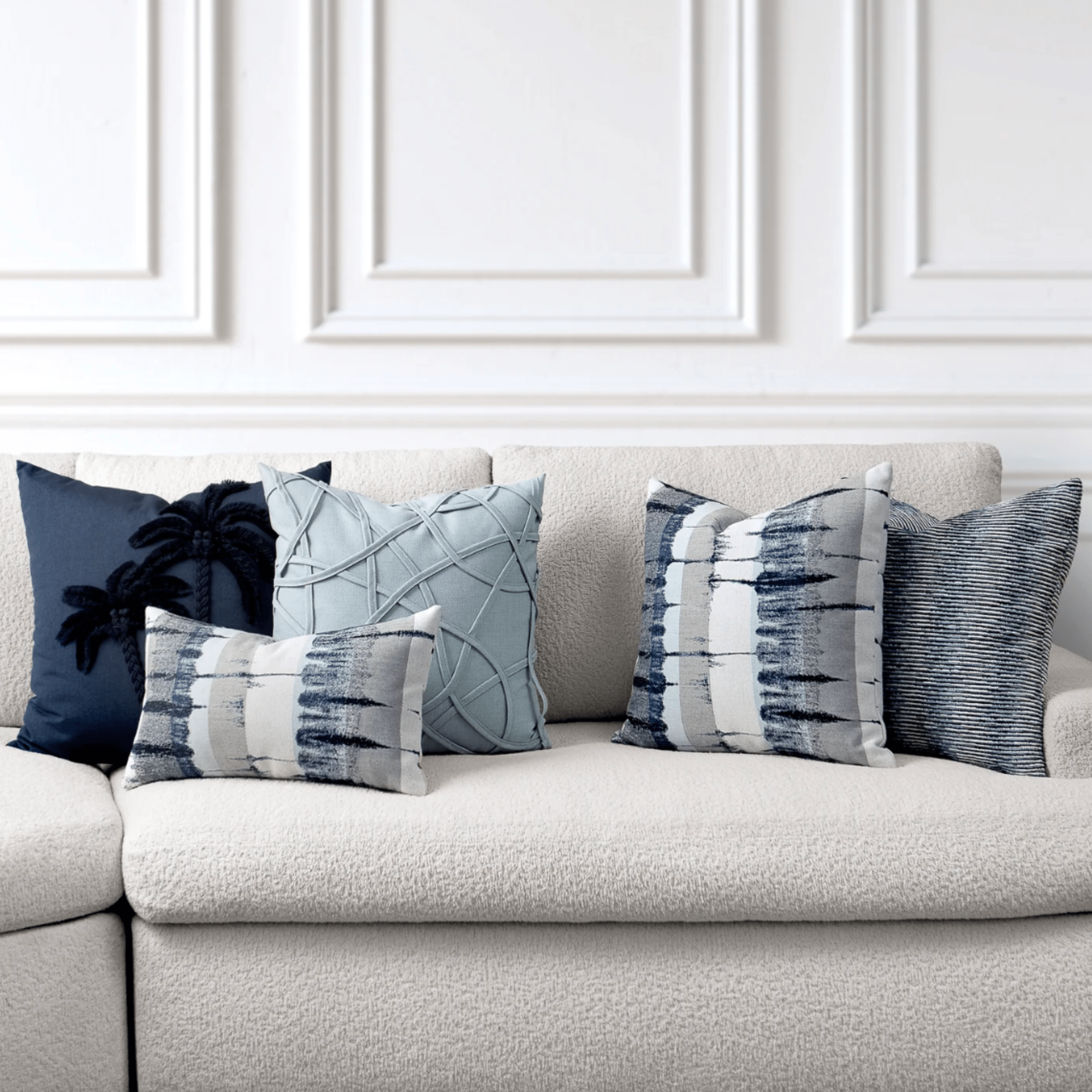 Tidal Indigo Indoor/Outdoor Pillow - Our Boat House