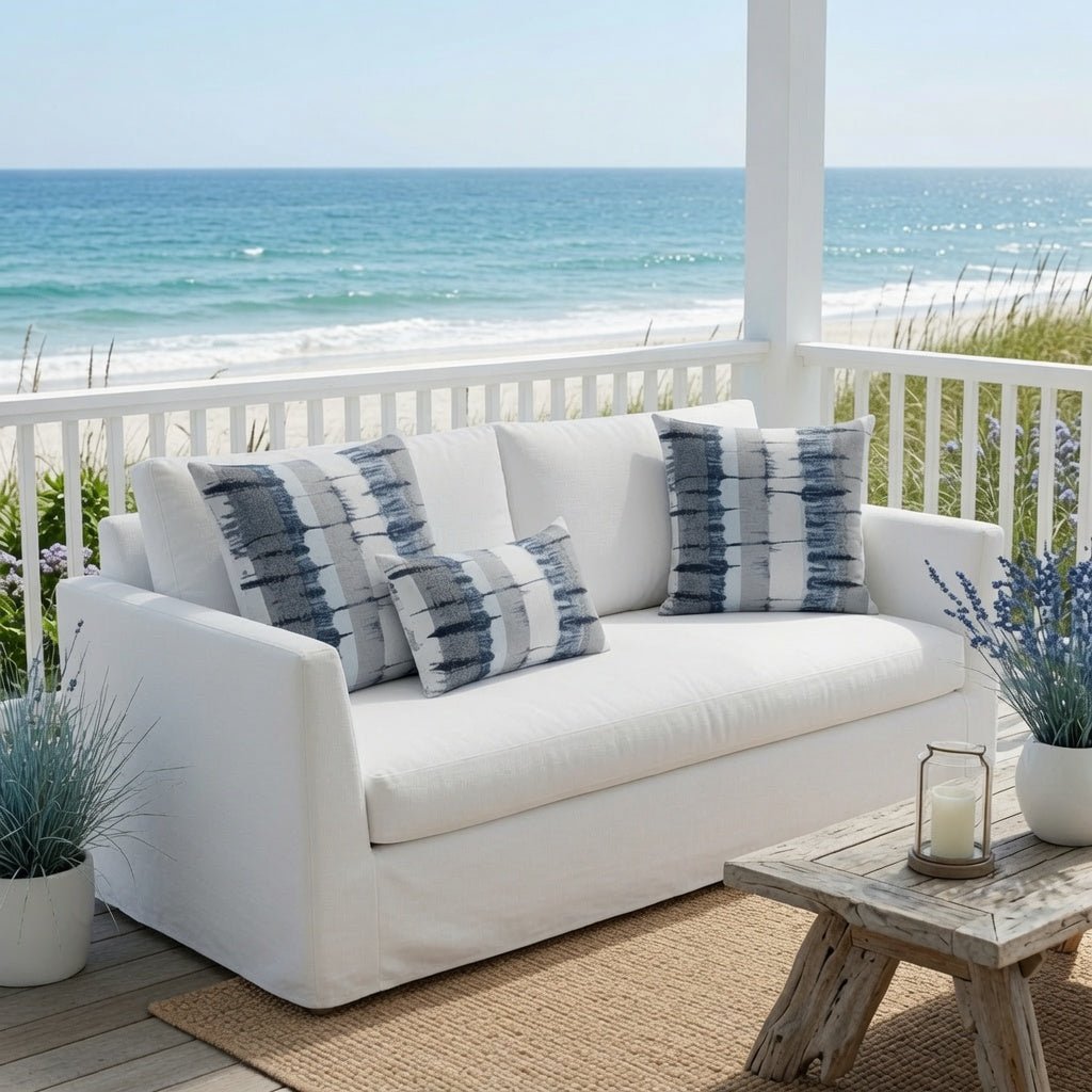 Tidal Indigo Indoor/Outdoor Pillow - Our Boat House