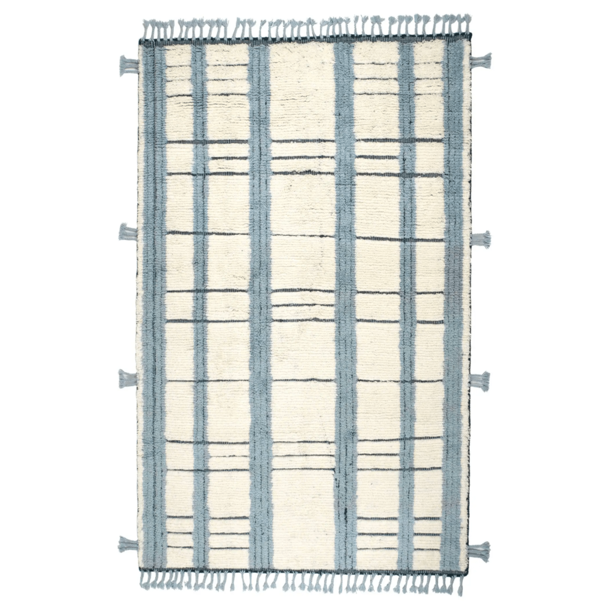 Tory Hand Knotted Wool Rug - Pewter Blue - Our Boat House